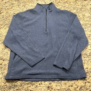 Vintage Old Navy Mens XL Quarter Zip Fleece Pullover Blue Mock Neck Sweatshirt